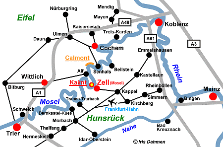 Anfahrtsskizze nach Zell-Kaimt